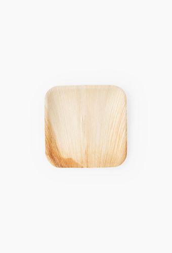 Assiettes carré en feuille de palmier, 18cm - MONOPRIX - Modalova