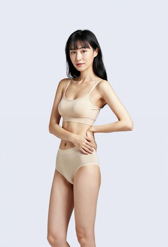 Brassière sans coutures avec coques amovibles et agrafage dos - MONOPRIX - Modalova