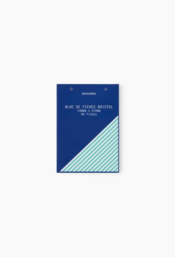Bloc de 40 fiches Bristol A5 - MONOPRIX - Modalova