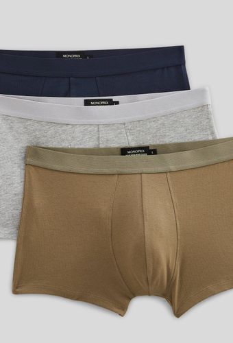 Lot de 3 boxers en coton BIO GOTS - MONOPRIX HOMME - Modalova