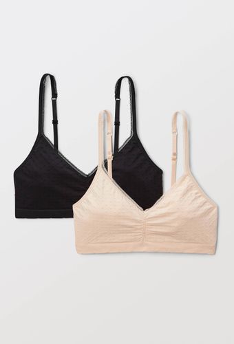 Lot de 2 brassières plumetis sans coutures - MONOPRIX - Modalova