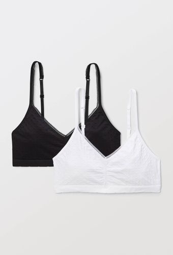 Lot de 2 brassières plumetis sans coutures - MONOPRIX - Modalova