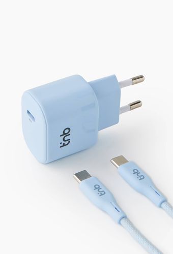 Pack de charge secteur 1 USB-C 30W + câble USB-C - bleu - TNB - Modalova