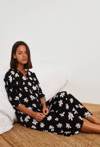 Chemise de nuit imprim{e - MONOPRIX FEMME - Modalova