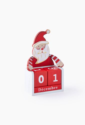 Mini calendrier Père Noël, 8.4x4x12.5cm, en bois - MONOPRIX - Modalova