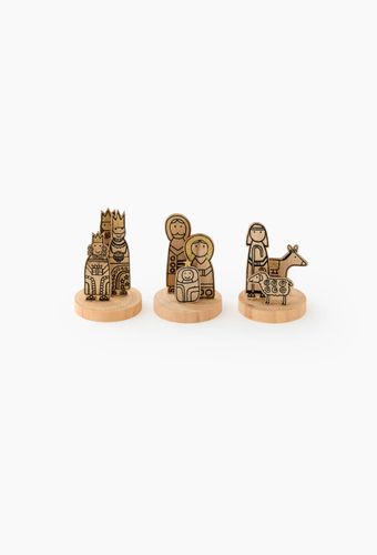 Crèche 3 pièces, 25x12,5x8cm, en bois - MONOPRIX - Modalova