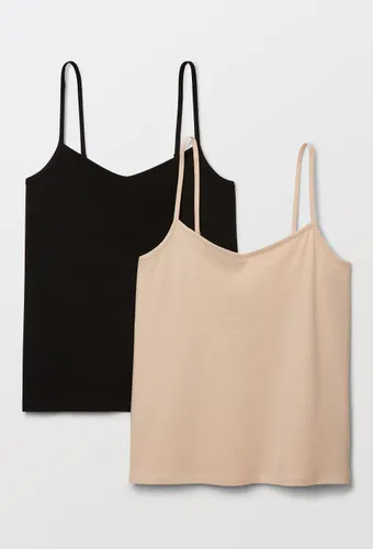 Lot de 2 tops fines bretelles en coton BIO GOTS - MONOPRIX - Modalova
