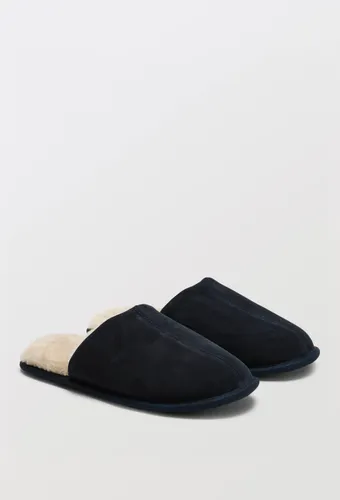 Mules fourrées en cuir suede - MONOPRIX PREMIUM - Modalova