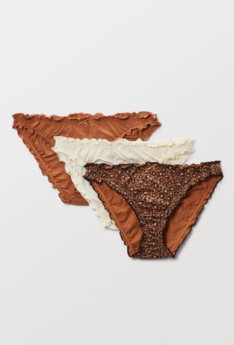 Lot de 3 culottes froufrou en coton BIO GOTS imprimées - MONOPRIX - Modalova