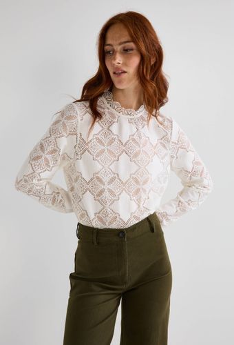 Blouse manches longues en dentelle - MONOPRIX - Modalova