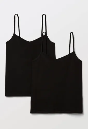 Lot de 2 tops fines bretelles en coton BIO GOTS - MONOPRIX - Modalova