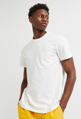 T-shirt col rond manches courtes en coton slub BIO GOTS - MONOPRIX - Modalova