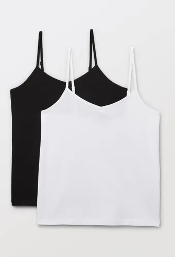 Lot de 2 tops fines bretelles en coton BIO GOTS - MONOPRIX - Modalova