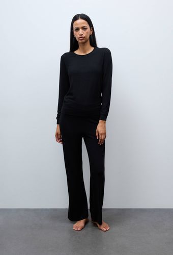 Pantalon large uni tout doux - MONOPRIX - Modalova