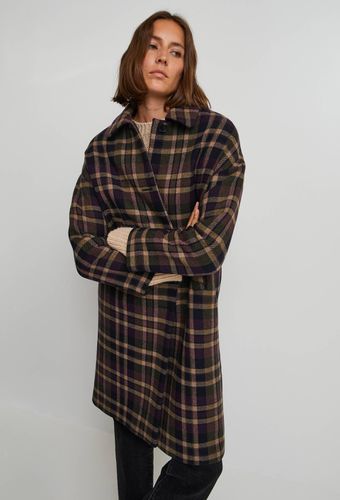 Manteau mi-long à carreaux contenant de la laine - MONOPRIX PREMIUM - Modalova