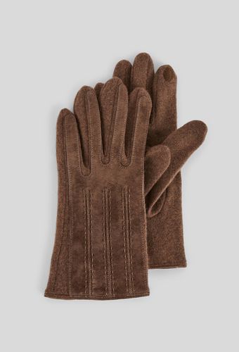 Gants tactiles bi-matière, croûte de cuir responsable et contenant de la laine - MONOPRIX PREMIUM - Modalova