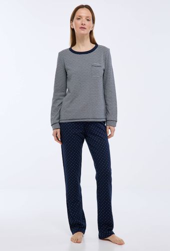 Pyjama long à rayures et pois en coton BIO GOTS - MONOPRIX - Modalova