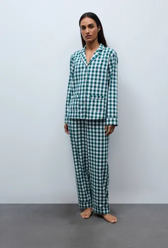 Pyjama en flanelle de coton BIO GOTS à carreaux vichy - MONOPRIX - Modalova