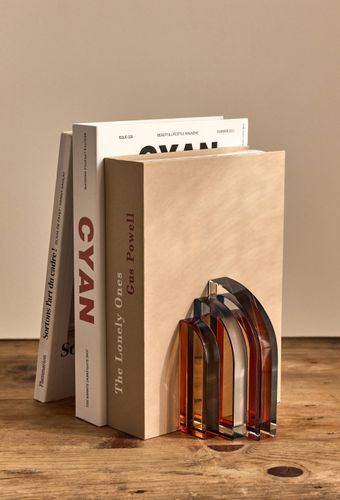 Serre-livres forme géométrique, 8x6xH12cm, en verre - MONOPRIX - Modalova