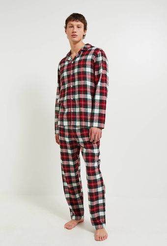 Pyjama chemise manches longues et pantalon gratté en coton BIO GOTS à carreaux - MONOPRIX - Modalova