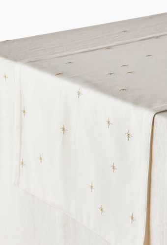 Chemin de table brodé or, 40x150cm, 100% coton - MONOPRIX - Modalova