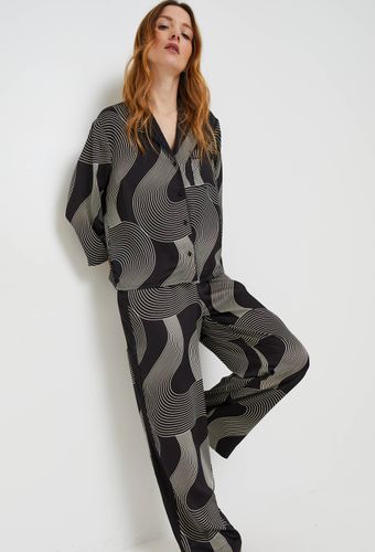 Pyjama large imprimé en satin, certifié OEKO-TEX - MONOPRIX LINGERIE - Modalova