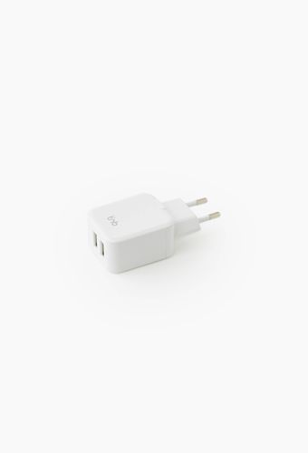 Chargeur secteur 2 USB 2,4A - blanc - TNB - Modalova