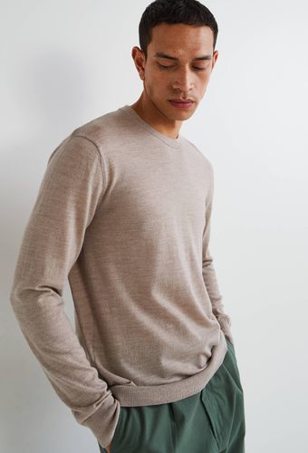 Pull col rond en laine mérinos - MONOPRIX HOMME - Modalova