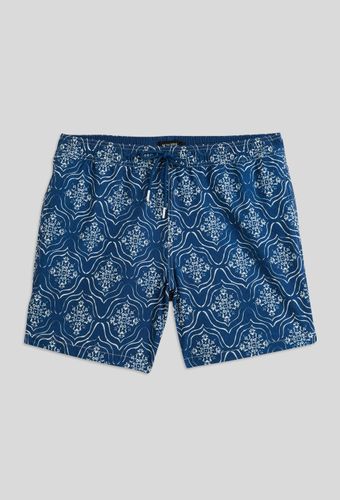 Short de bain imprimé géométrique en polyester recyclé, certifié OEKO-TEX - MONOPRIX HOMME - Modalova