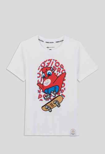 T-shirt manches courtes sous licence paris 2024 en coton BIO - Marque Nationale - Modalova