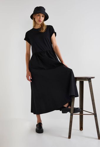 Robe longue bi-matière unie en coton BIO - MONOPRIX - Modalova