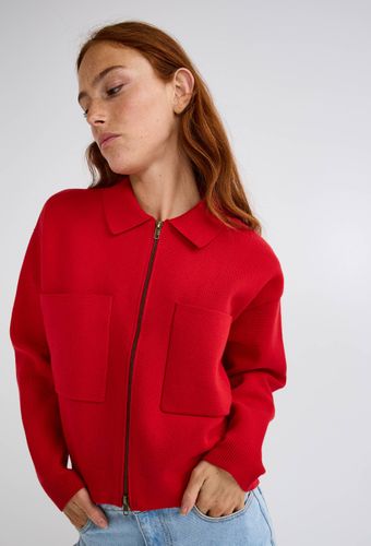 Veste zippée en maille contenant du coton - MONOPRIX - Modalova