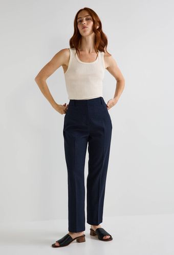 Pantalon droit à rayures avec pli cassé - MONOPRIX - Modalova