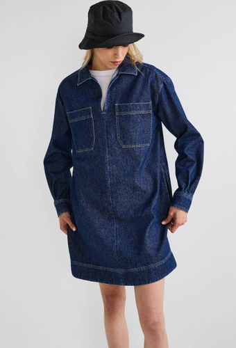 Robe courte denim en coton - MONOPRIX - Modalova