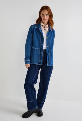 Veste courte boutonnée en denim - MONOPRIX - Modalova