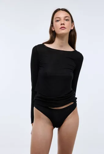 T-shirt manches longues col bateau contenant de la laine - MONOPRIX - Modalova