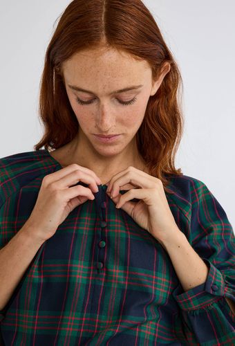 Blouse à carreaux en coton - MONOPRIX - Modalova