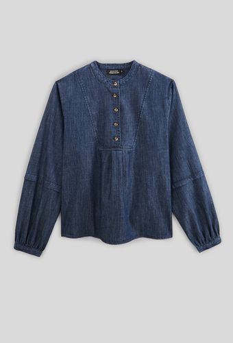 Blouse denim unie en coton - MONOPRIX - Modalova