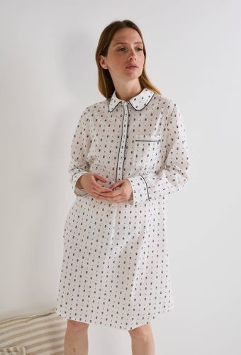 Chemise de nuit imprimée en voile de coton BIO - MONOPRIX - Modalova