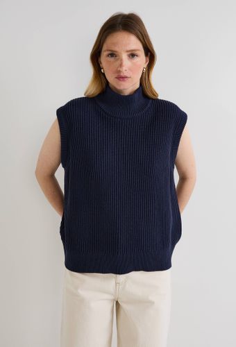 Pull sans manche uni en maille de coton BIO - MONOPRIX - Modalova