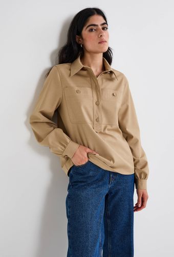 Blouse manches longues unie - MONOPRIX - Modalova