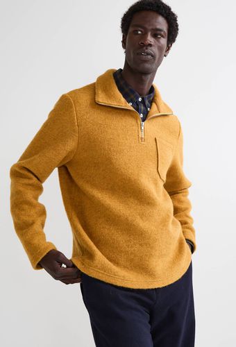 Pull col camionneur zippé en mélange laine - MONOPRIX - Modalova