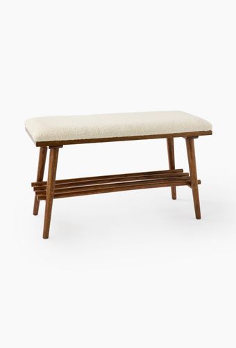 Banc assise tissu, L81x35xH48cm, en bois de chêne - MONOPRIX - Modalova