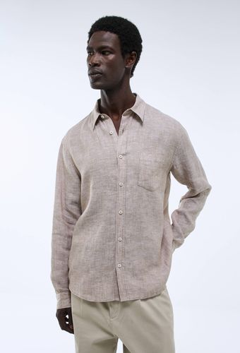 Chemise manches longues chambray en lin - MONOPRIX PREMIUM - Modalova