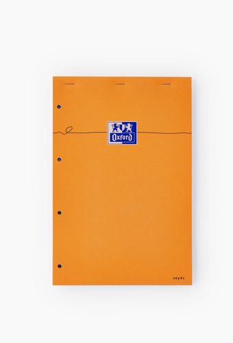 Bloc note Perforé Orange A4 - 80 pages - Grands carreaux - OXFORD - Modalova