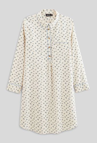 Chemise de nuit manches longues à motif floral en coton BIO - MONOPRIX - Modalova