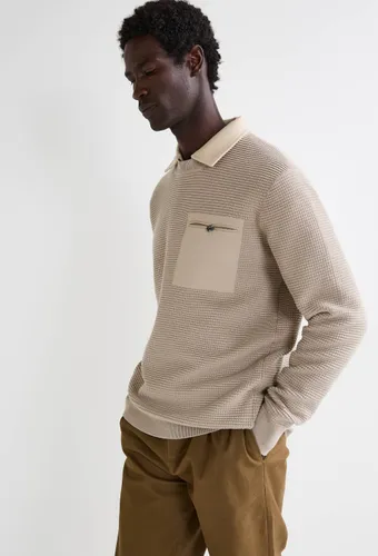 Pull col rond en maille fantaisie - MONOPRIX - Modalova