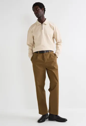 Pantalon à pince en coton - MONOPRIX - Modalova
