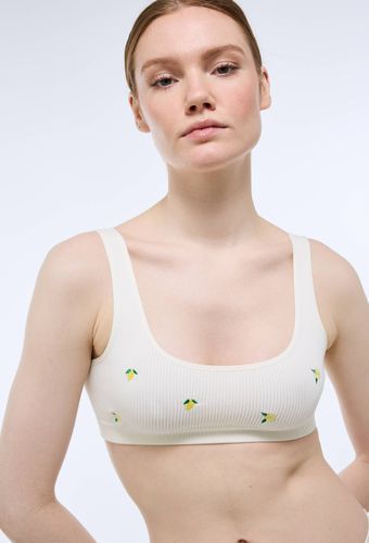 Brassière sans coutures avec broderie - MONOPRIX - Modalova