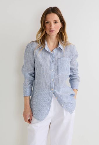 Chemise manches longues rayée en lin - MONOPRIX PREMIUM - Modalova